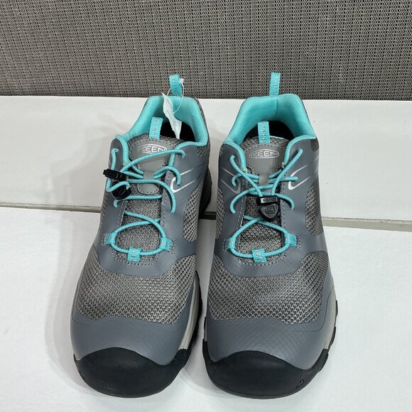 Keen Kids Grey/Ipanema Wander Low Waterproof Hiking Shoes  Size 5.5 - Picture 3 of 9